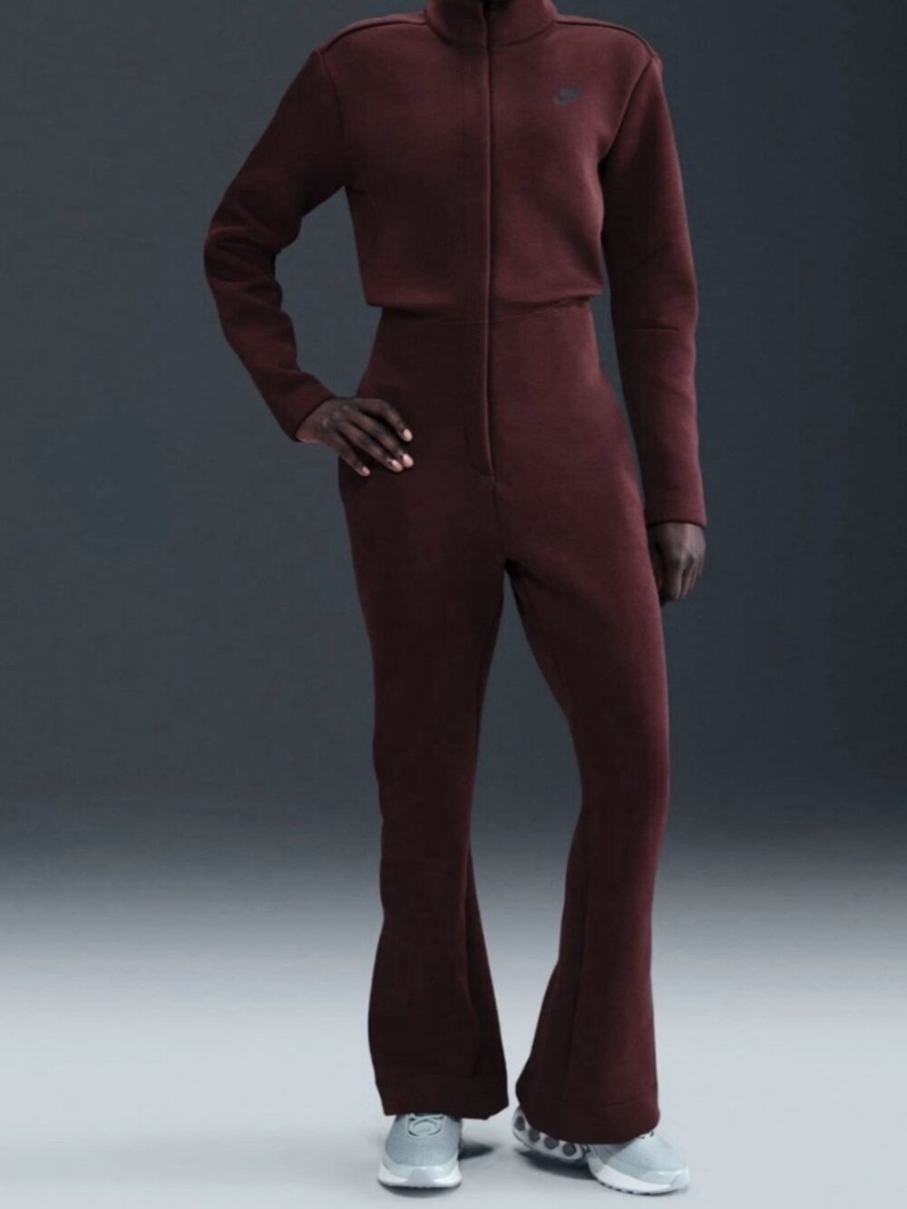 Size XS $185 Nike Women’s Sportswear Tech Fleece Jumpsuit Burgundy